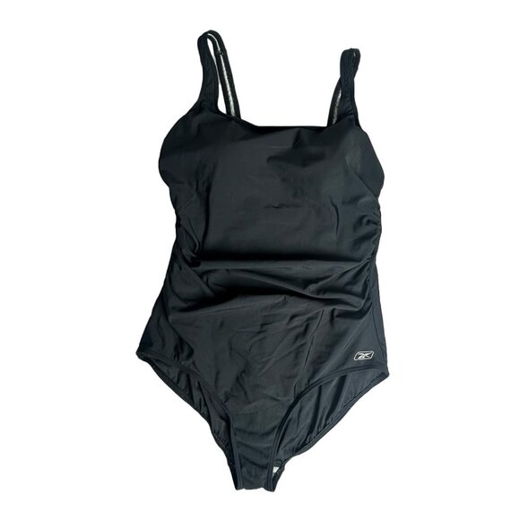 Reebok Women's Scoop-Neck Athletic One-Piece Swimsuit - Black, Size 20, MSRP $60 - Picture 1 of 9